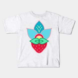 Strawberry Floral by Niibidoon Kids T-Shirt